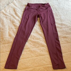 Women's Burgundy Flare Leggings